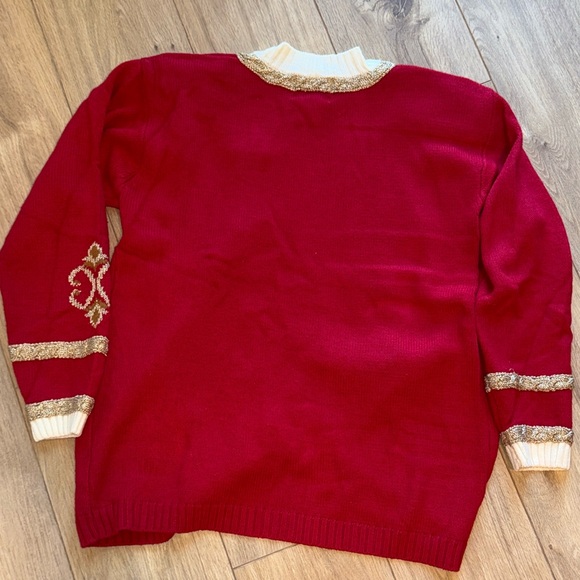 SIDEFFECTS Vintage Long Sleeve Knit Button Down Cardigan Holiday Sweater - Picture 4 of 4